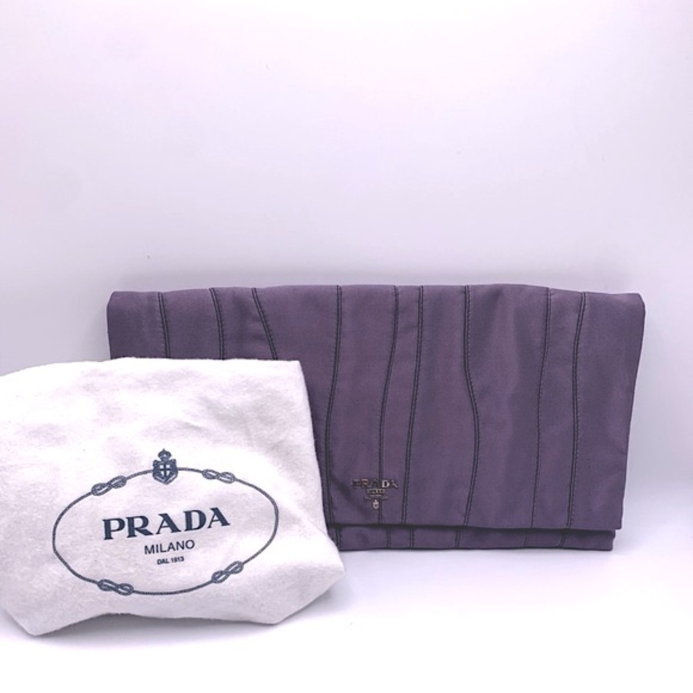 Prada Raso Stripes Clutch - Picture 4 of 6